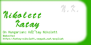 nikolett katay business card
